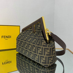Fendi FIRST Medium Bag Dark Green FF bag 8BP127 - Default Title - View 4