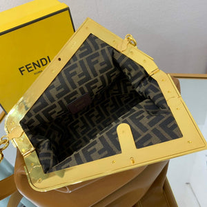 Fendi FIRST Medium Bag Tan Leather 8BP127 - Default Title - View 6