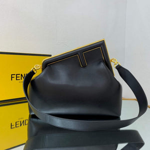 Fendi FIRST Medium Bag Black Leather 8BP127 - Default Title - View 1