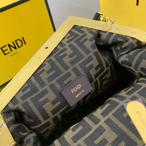 Fendi FIRST Medium Bag Black Leather 8BP127 - Default Title - View 7
