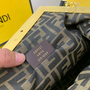 Fendi FIRST Medium Bag Black Leather 8BP127 - Default Title - View 8