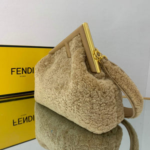 Fendi First Medium Sheepskin Bag 8BP127 Apricot - Default Title - View 4