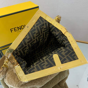 Fendi First Medium Sheepskin Bag 8BP127 Apricot - Default Title - View 6