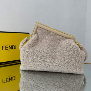 Fendi First Medium Sheepskin Bag 8BP127 Beige - Default Title - View 2