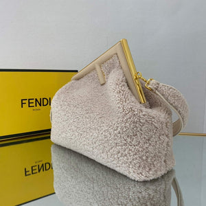 Fendi First Medium Sheepskin Bag 8BP127 Beige - Default Title - View 4
