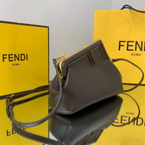 Fendi FIRST Small Bag 8BP129 Dark Brown Leather - Default Title - View 3