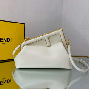 Fendi FIRST Small Bag 8BP129 White Leather - Default Title - View 1