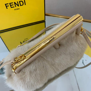 Fendi FIRST Small Bag Fox fur Bag 8BP129 Apricot - Default Title - View 5