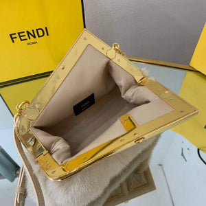 Fendi FIRST Small Bag Fox fur Bag 8BP129 Apricot - Default Title - View 6