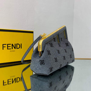 Fendi First Small flannel Bag 8BP129 Blue - Default Title - View 3