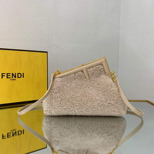 Fendi First Small Sheepskin Bag 8BP129 Beige - Default Title - View 1