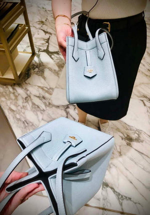 Fendi Mini Origami 8BS083 Blue leather mini bag that can be transformed 8626As - Default Title - View 4