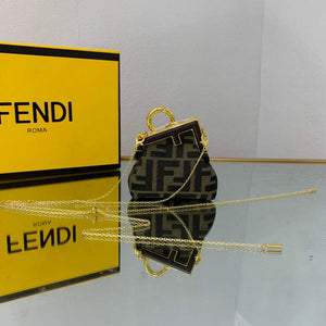 Fendi Nano First Charm Shoulder Bag 7AS051 FF Green - Default Title - View 1
