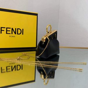 Fendi Nano First Charm Shoulder Bag 7AS051 Black - Default Title - View 3