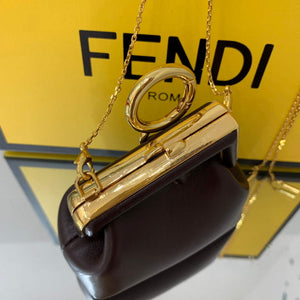 Fendi Nano First Charm Shoulder Bag 7AS051 Dark Brown - Default Title - View 6