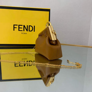 Fendi Nano First Charm Shoulder Bag 7AS051 Tan - Default Title - View 4