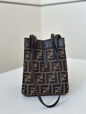 Fendi Origami 8BS083 Brown FF jacquard fabric mini bag that can be 8626S - Default Title - View 4