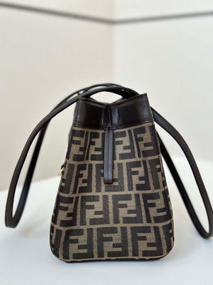 Fendi Origami 8BS083 Brown FF jacquard fabric mini bag that can be 8626S - Default Title - View 5