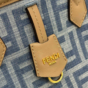 Fendi Origami 8BS083 Mini Transformable Denim Blue FF chenille mini-bag 8626S - Default Title - View 5