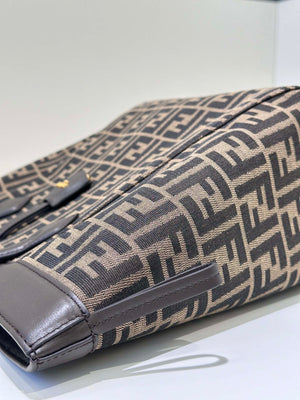Fendi Origami Medium 8BH414 Brown FF jacquard fabric bag 8626A - Default Title - View 7