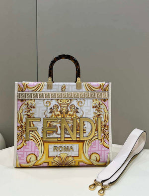 Fendi Sunshine Medium Tote Shoulder Bag 8BH386 Versace FF Logo - Default Title - View 2