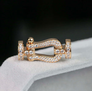 Fred FORCE 10 BRACELET XL model in 18k pink gold and diamonds F23004 - Default Title - View 4