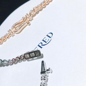 Fred FORCE 10 BRACELET XL model in 18k Pink gold with full diamonds F230012 - Default Title - View 6
