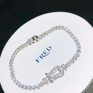 Fred FORCE 10 BRACELET XL model in 18k Pink gold with full diamonds F230012 - Default Title - View 9