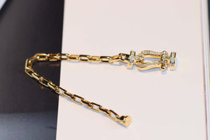 Fred FORCE 10 BRACELET XL model in 18k Yellow gold with diamonds F23008 - Default Title - View 1