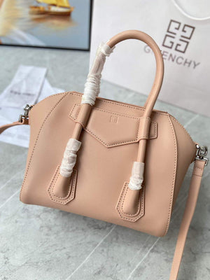 Givenchy BB50J0B00D Mini Antigona Lock Bag in Box Leather Light pink - Default Title - View 3
