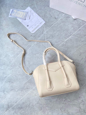 Givenchy BB50J0B00D Mini Antigona Lock Bag in Box Leather Beige - Default Title - View 8