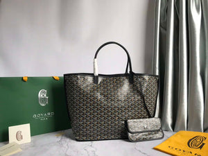 Goyard GMLCG09TY09P Anjou GM Bag Black with Brown - Default Title - View 1