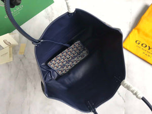 Goyard GMLTY01CL03P Saint Louis GM Bag Brown with Navy Blue - Default Title - View 9