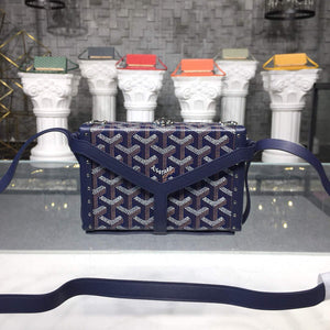 Goyard MINA08PMLTY01CL01P Minaudi¨¨re Trunk Bag Navy Blue - Default Title - View 1