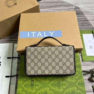 Gucci 336298 GG Travel Document Package Brown - Default Title - View 1