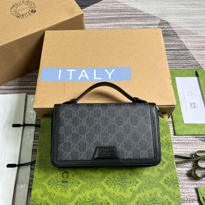 Gucci 358933 GG Travel Document Package Black - Default Title - View 1