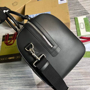 Gucci 406380 GG Embossed Duffle Bag Black - Default Title - View 3