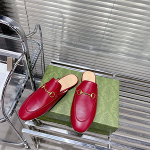 Gucci 423513 Women's Princetown Leather Slipper G53190 - Euro 34=US 3 - View 1