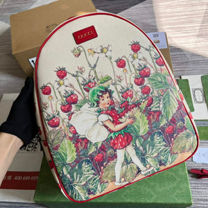 Gucci 433578 Children's Fairy Print Backpack Red - Default Title - View 5