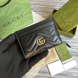 Gucci 443127 GG Marmont Card Case Black - Default Title - View 1