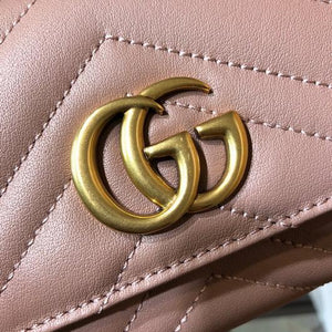 Gucci 443436 GG Marmont Continental Wallet Light Pink - luxibagsmall