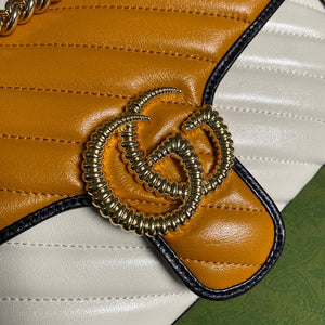 Gucci 443497 GG Marmont Small Shoulder Bag Yellow White - Default Title - View 6