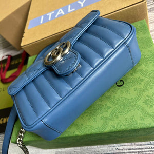 Gucci 446744 GG Marmont Matelass¨¦ Mini Bag Blue - Default Title - View 5