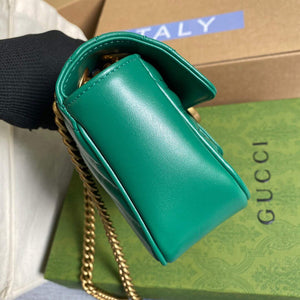 Gucci 446744 GG Marmont Matelass¨¦ Mini Bag Green - Default Title - View 4