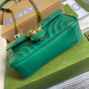 Gucci 446744 GG Marmont Matelass¨¦ Mini Bag Green - Default Title - View 6