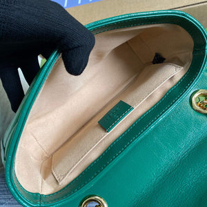 Gucci 446744 GG Marmont Mini Matelass¨¦ Shoulder Bag Green - Default Title - View 9