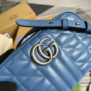 Gucci 447632 GG Marmont Matelass¨¦ Shoulder Bag Blue - Default Title - View 5
