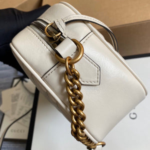Gucci 447632 GG Marmont Small Shoulder Bag White - Default Title - View 3