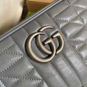 Gucci 447632 GG Marmont small shoulder bag Grey - Default Title - View 5