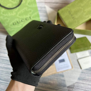 Gucci 456117 GG Marmont Leather Zip Around Wallet Black - Default Title - View 5